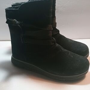 Black Suede Winter Boots